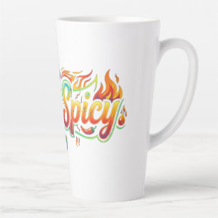X-tra Spicy Funny Hot Pepper Graphic T-Shirt Latte Mug