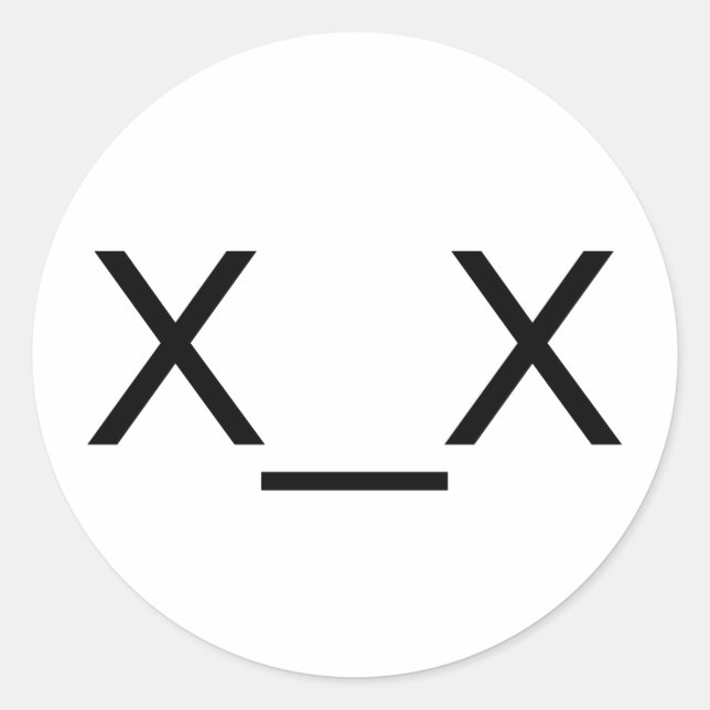 x_x Dead Emoticon Stickers (Front)