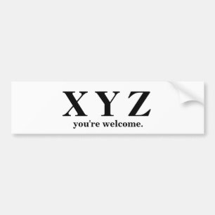 X, Y, Z ABC Game Help! Bumper Sticker