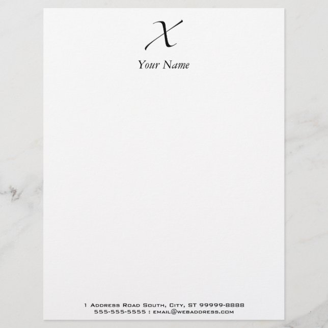 X - Zapfino Letterhead (Front)