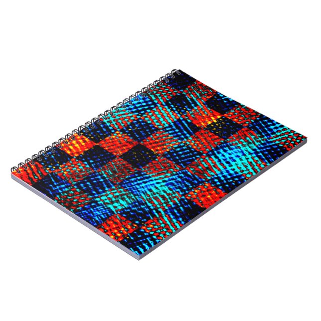 Xadrez azul, laranja, fake sujo ou manchado. notebook (Left Side)