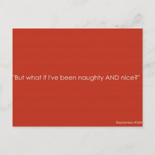 Xanderism #129 Christmas Postcard Naughty&Nice red