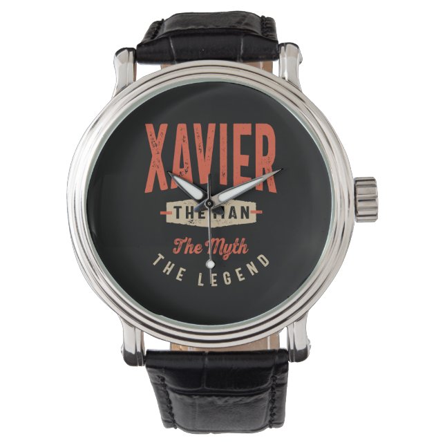Xavier Name Funny Personalized Birthday Xavier Watch (Front)