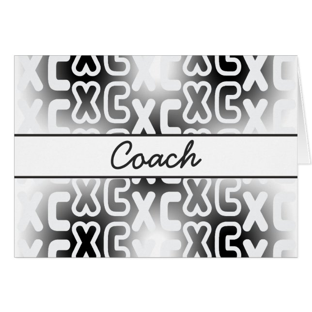 XC Cross Country Coach Note Card (Front Horizontal)
