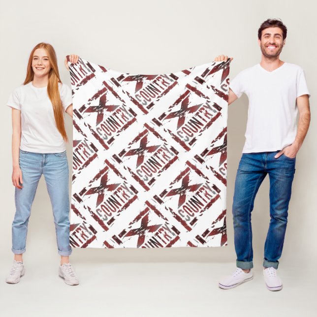 XC Cross Country Runner Fleece Blanket (In Situ)