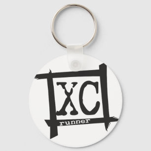 XC Cross Country Runner Keychain