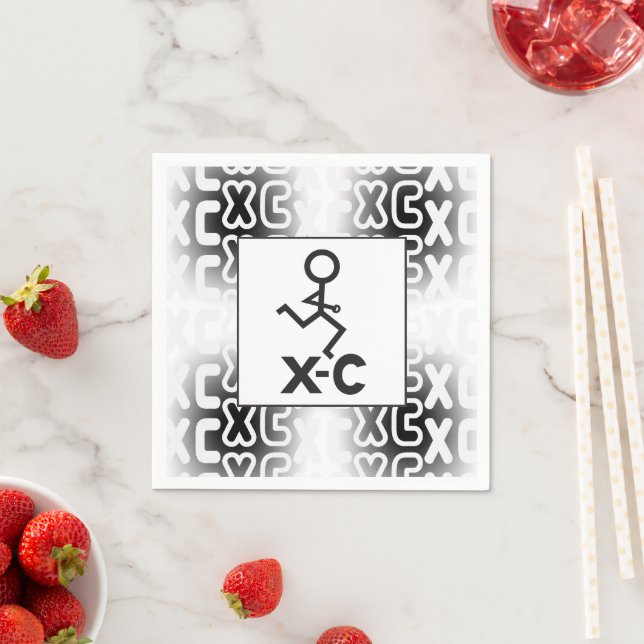 XC Cross Country Runner Themed Napkin (Insitu)
