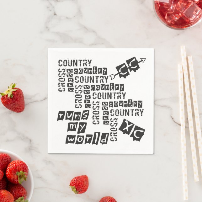 XC Cross Country Runs Paper Napkins (Insitu)