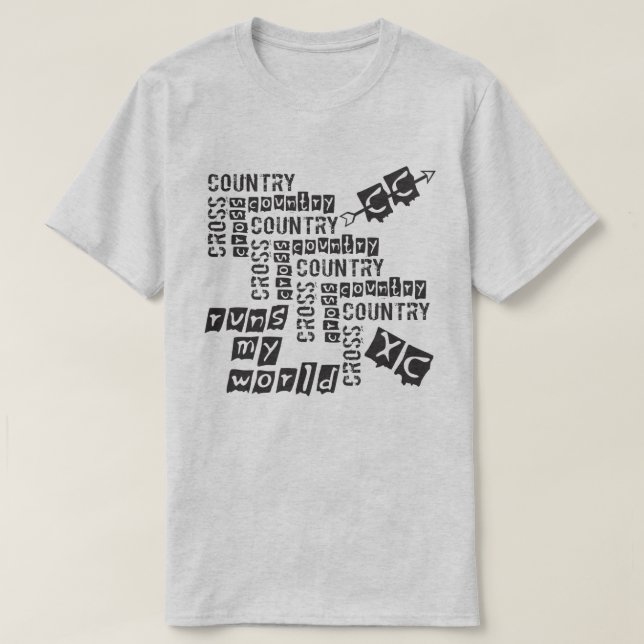 XC Cross Country Runs T-Shirt (Design Front)