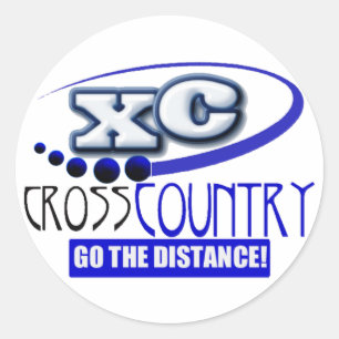 XC MOTTO - Go the Distance - CROSS COUNTRY Classic Round Sticker