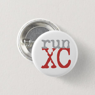XC Run - Cross Country Running 1 Inch Round Button