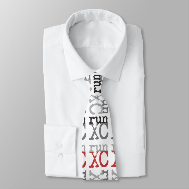 XC Run - Cross Country Running Mens Tie (Tied)