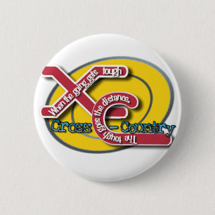 XC TOUGH MOTTO (CROSS COUNTRY) 2 INCH ROUND BUTTON