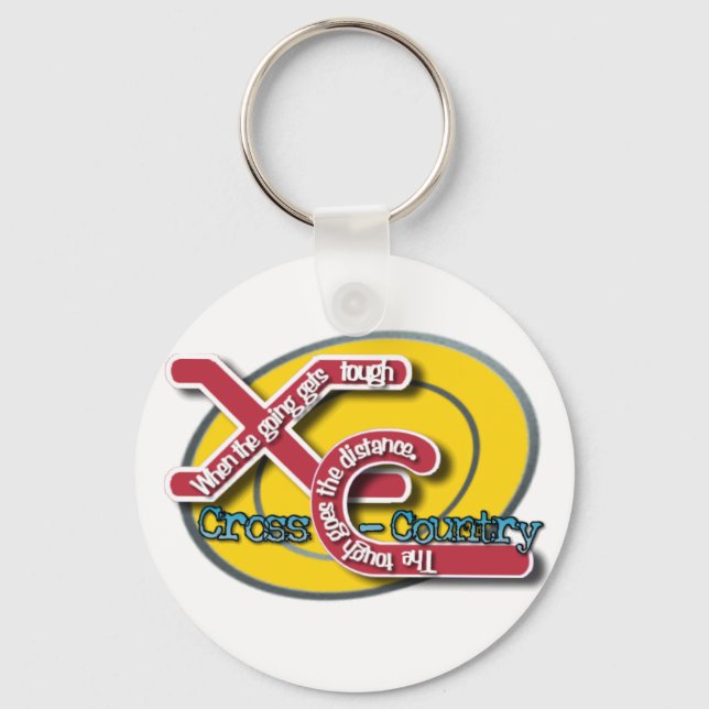 XC TOUGH MOTTO - CROSS COUNTRY KEYCHAIN (Front)