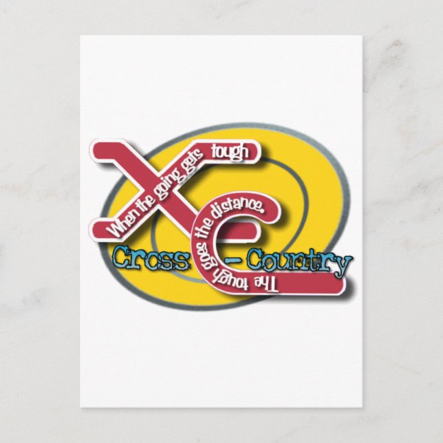 XC TOUGH MOTTO - CROSS COUNTRY POSTCARD (Front)