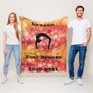 Xcel Bronze Girls Gymnastics Custom Blanket
