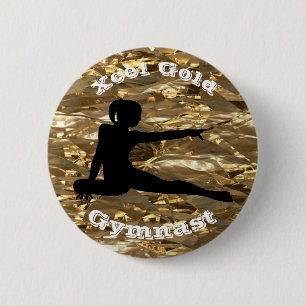 Xcel Gold Gymnast - Girls Gymnastics Button