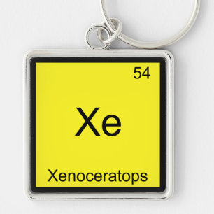 Xe - Xenoceratops Funny Chemistry Element Symbol Keychain