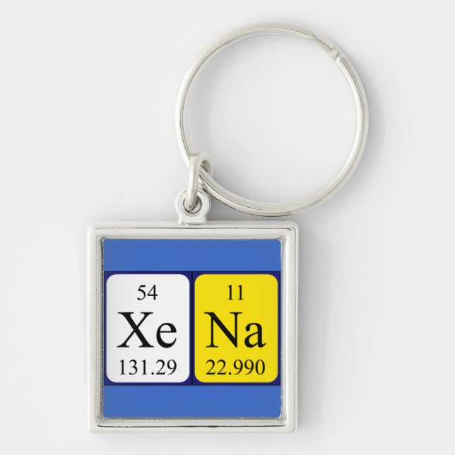 Xena periodic table name keyring (Front)