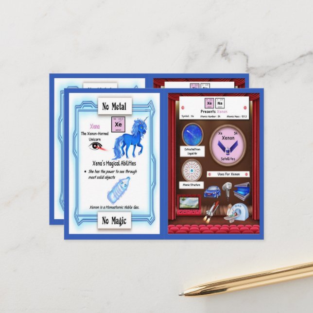 Xena - Xenon Horn Unicorn Game Card (Front/Back In Situ)