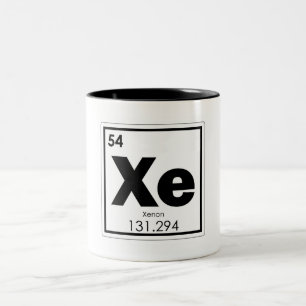 Xenon chemical element symbol chemistry formula ge Two-Tone coffee mug