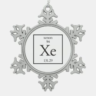 Xenon Snowflake Pewter Christmas Ornament