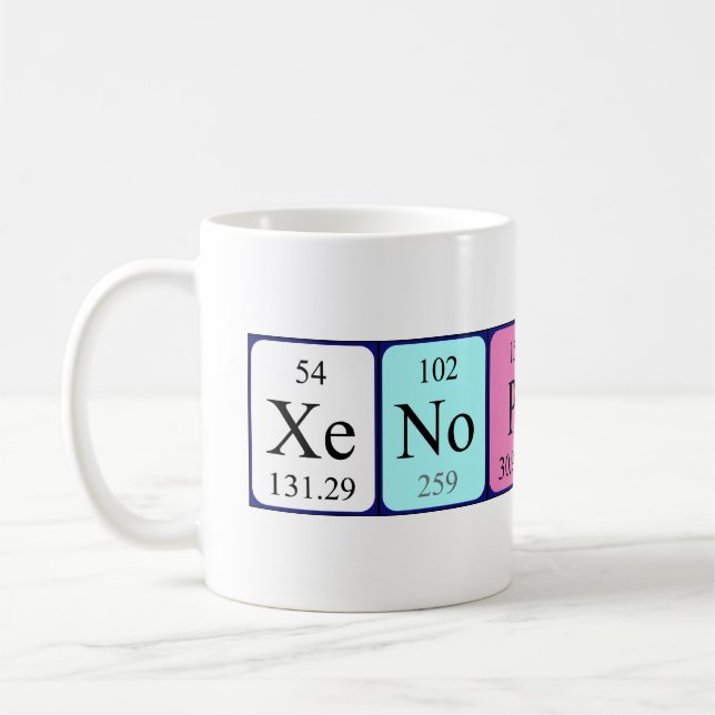 Xenophon, tasse de nom de table périodique (Gauche)