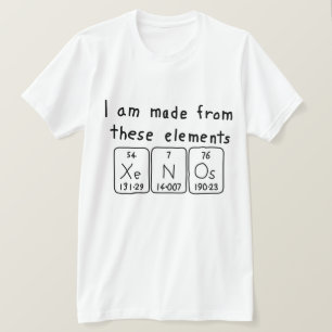 Xenos periodic table name shirt