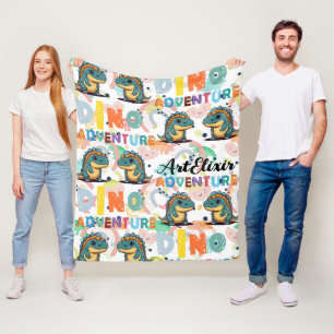 Xenotarsosaurus dinosaur Adventure Fleece Blanket