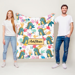 Xenotarsosaurus Dinosaur Baby Kawaii Fleece Blanket