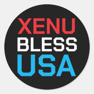 Xenu Bless USA Classic Round Sticker