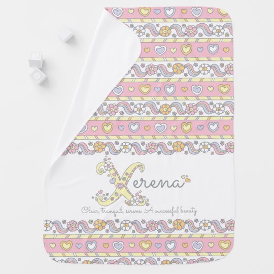 Xerena name and meaning hearts baby blanket