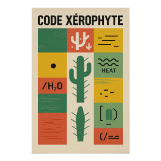 XEROPHYTE CODE - The Cactus alphabet Poster