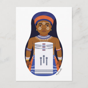 Xhosa, South African Matryoshka Postcard