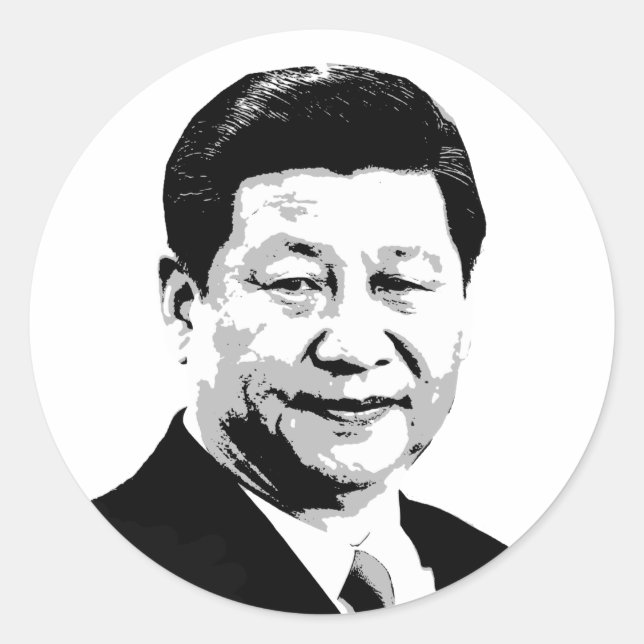 Xi Jinping Classic Round Sticker (Front)