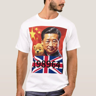 XI JINPING & WINNIE POOH, CHINA CCP 198964 UK FLAG T-Shirt