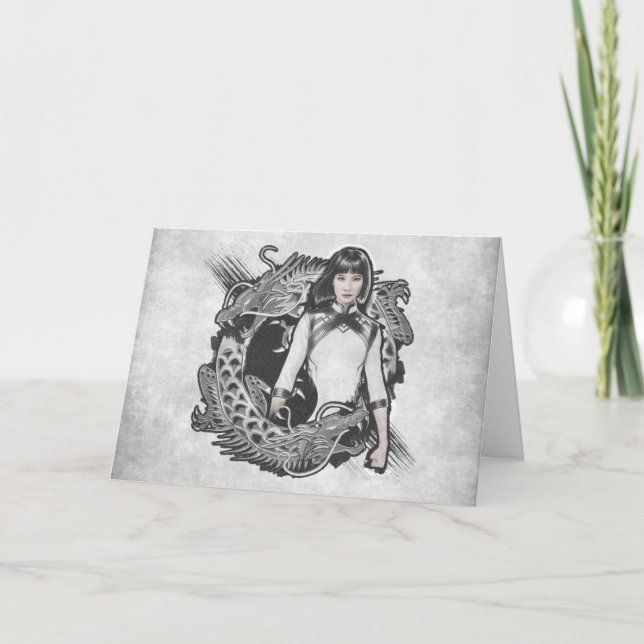 Xialing Dragon Watercolor Card (Front)