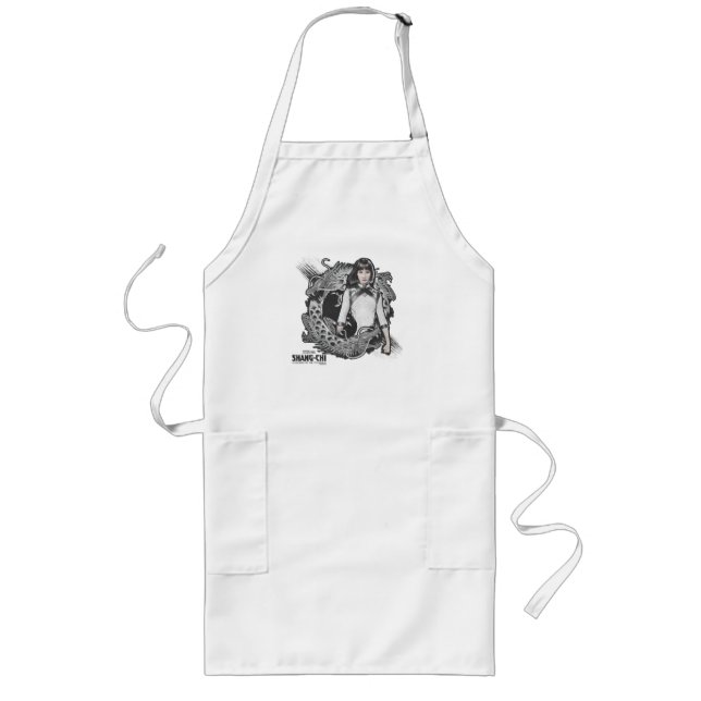 Xialing Dragon Watercolor Long Apron (Front)