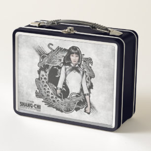 Xialing Dragon Watercolor Metal Lunch Box
