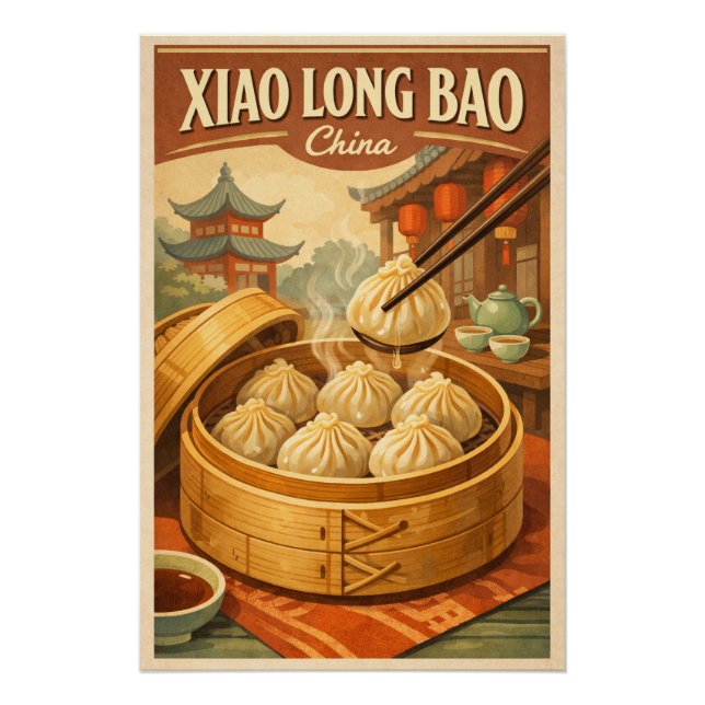 Xiao Long Bao, China travel Poster (Front)