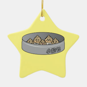 Xiaolongbao Chinese Soup Dumpling Dim Sum Bun Ceramic Ornament