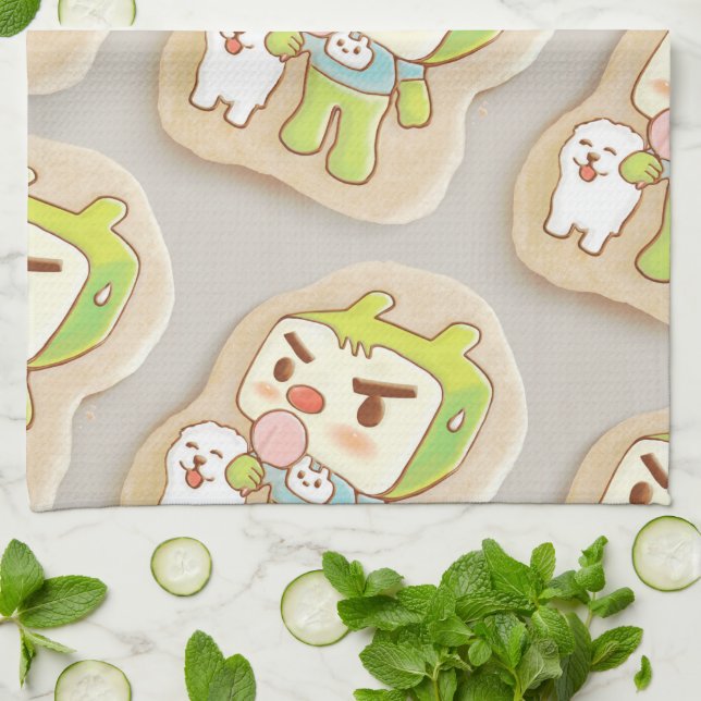 XiaoTieJun Icing Cookies Kitchen Towel (Folded)
