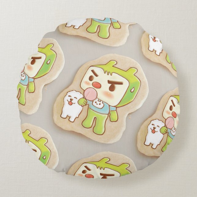 XiaoTieJun Icing Cookies Round Pillow (Front)