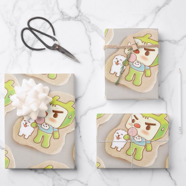 XiaoTieJun Icing Cookies Wrapping Paper Sheet (Front)