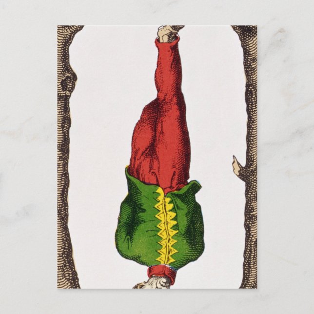 XII L'homme pendu, carte tarot (Devant)