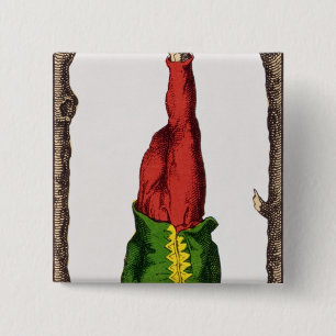 XII The Hanged Man, tarot card 2 Inch Square Button