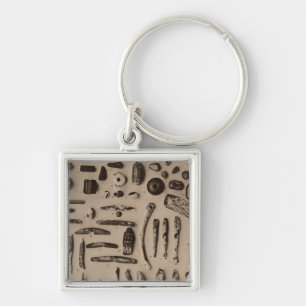XIII Stone, glass ornaments, So California Keychain