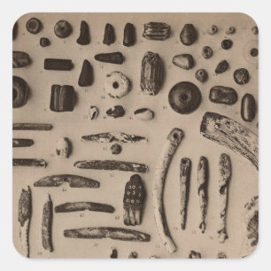 XIII Stone, glass ornaments, So California Square Sticker