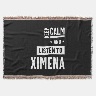 Ximena Personalized Name Birthday Gift Throw Blanket