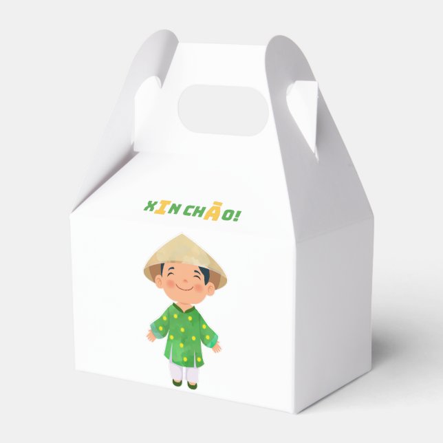 "Xin Chào" Cute Vietnamese Gift Box  (Front Side)